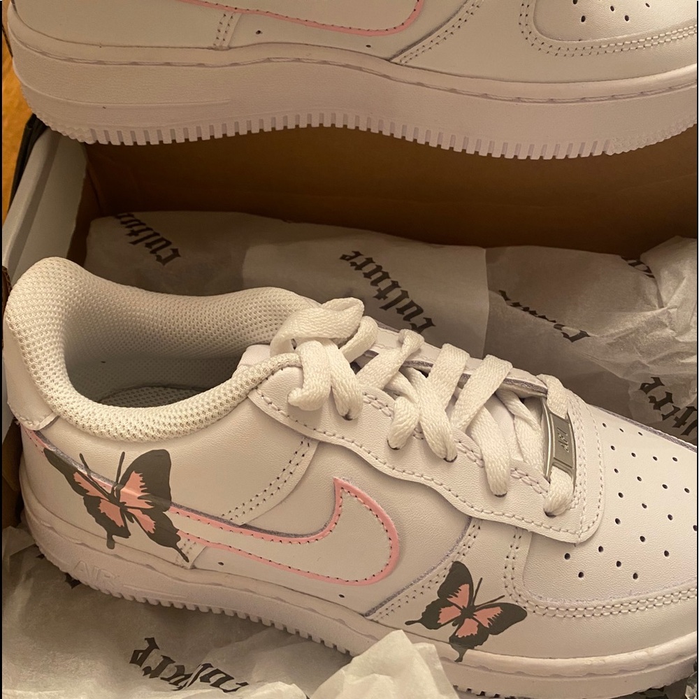 Pink Butterfly Custom Nike Air Force 1